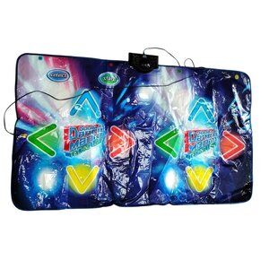 Double Dance Mania Techno Light Dance Mat With RCA Cables & Control Console